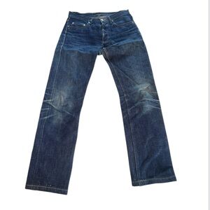 A.P.C. Men's Bootcut Jeans in Deep Blue